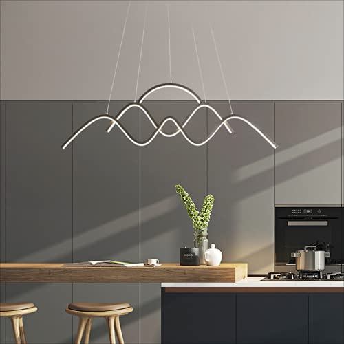 Lustre 42W moderne réglable en hauteur avec plafonnier LED dimmable pour chambre et salon