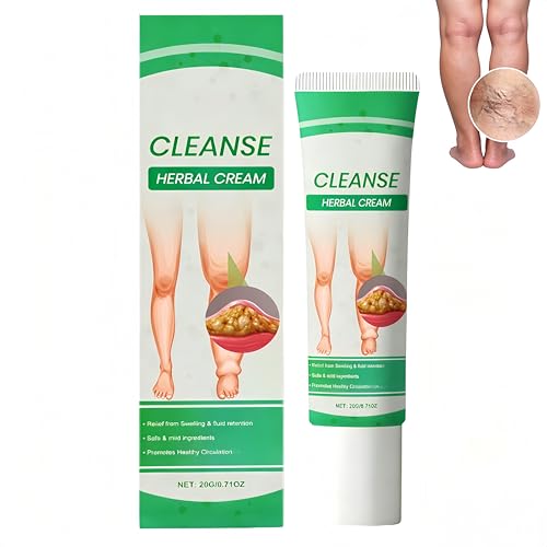 Crema para Piernas, Drenaje Linfático y Mejora la Circulación, Ungüento Antiedema Alivia Piernas Pesadas, Efecto Refrescante para Piernas Cansadas y Doloridas, Mejora y Reduce (1 Piezas)