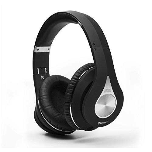 August EP640 - Auriculares Bluetooth Inalámbricos con Micrófono y Manos Libres, Negro