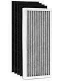 FutureWay Odor-Reducing True HEPA Filter, High-Efficiency Carbon Air Purifier Filter with 4 Pack Pre-Filters Set Compatible with Hamilton Beach TrueAir 04383, 04384 Air Cleaner