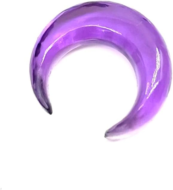 Uni Craft Natural Amethyst Gemtone Hand Carved Septum Pincher Nose Piercing Body Jewelry Gauges Size 12g (2mm) to 1/2" (12mm) Customized Size & Wholesale Also Available