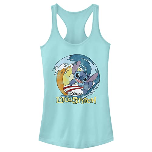 Camiseta Stitch Surf para mujer de algodón informal