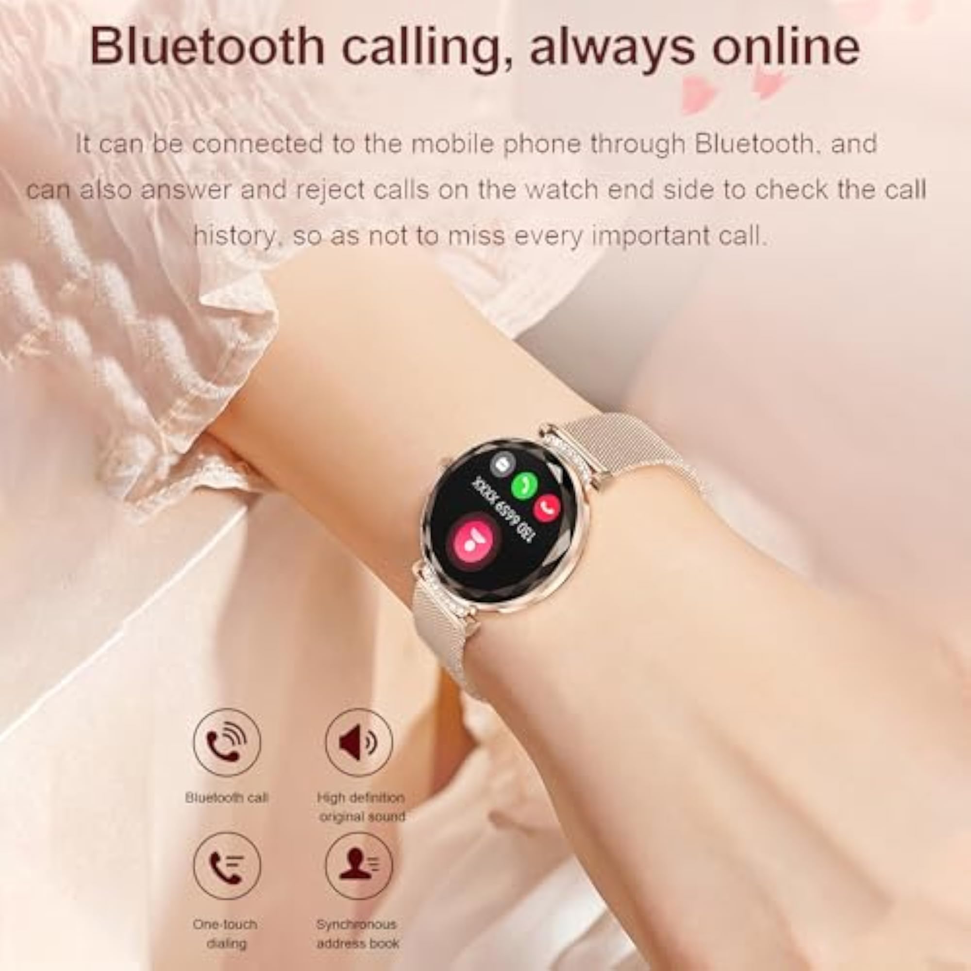 Women's Smart Watch with Multiple Sport Modes, Fitness Tracker