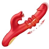Cacuola Vibrator Sex Spielzeug für die Frau, 50 Mal/Min Intensiv Stoßen Gleitring & Lecken Dildo, APP Sexspielzeug Vibratorensets für Frauen Klitoris mit Stoßfunktion, Vibration für Frauen Sex Toys