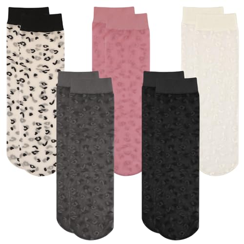 Women's Socks Casual Cotton Knit Sock for Women, Floral Frilly Cute Women’s Calf Socks for Women