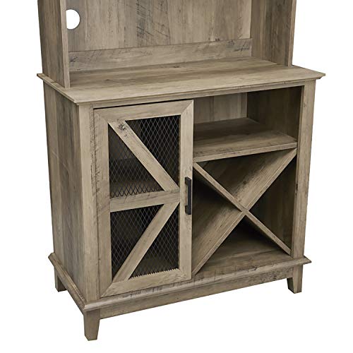 Home Source Bar Cabinet and Coffee Station (Reclaimed Wood Finish)