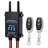 Wireless Remote Control Relay DC12V Wireless Remote Switch,Waterproof Wireless Relay Switch 30A Relay with Bluetooth Control Switch 328Ft Remote Control Switch, for Garage Door, Motor, Water Pump.