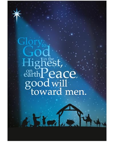 Religious Christmas cards - Starlight, pack of 20, 5x7in, printed