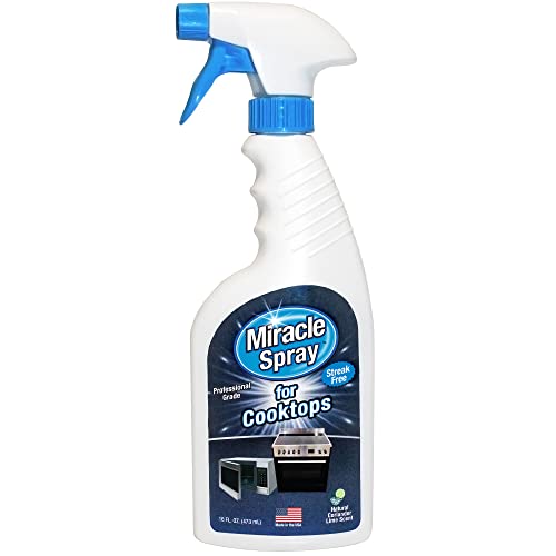 MiracleSpray for Microwave and Cooktop, Easily Removes Food and Grime Buildup,...