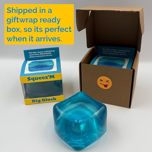 Premium Big Block Squeez'M Cube – 35% Larger Than The Standard Squishy Cube, Toy for Kids & Adults - Sensory Fidget for Stress Relief, Focus & Play – Colorful, Durable, Gift-Ready – ASTM Certified 3+ image 13