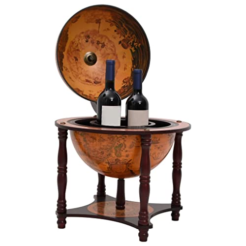 Bar globo de madera maciza armario de bar elegante con portavasos