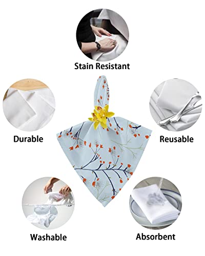 Cloth Napkins Pop Art Plants Delicate Floral Dinner Table Napkins,Reusable Washable Wrinkle Free Comfortable Polyester Napkins For Home Holiday Party Wedding Decoration Plants 6Pcs #TOP4