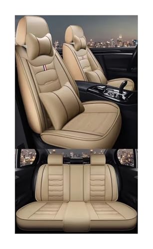 Housses de siège auto universelles pour Mazda 3, CX-5 et 6 en beige, set complet de 5 places