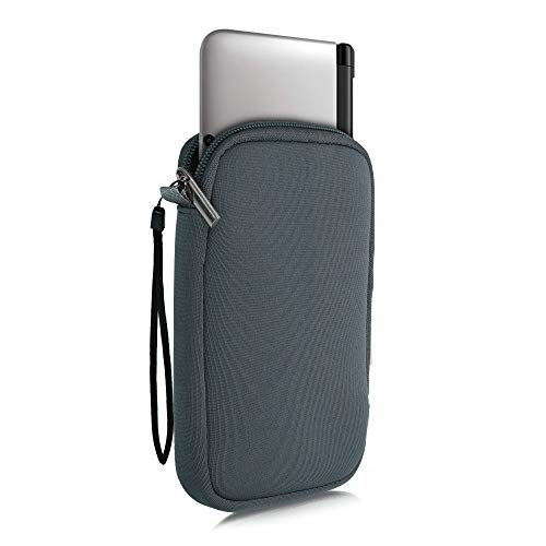 Image of kwmobile Carrying Case Compatible with Nintendo 3DS XL - Neoprene Console Pouch with Zipper - Grey