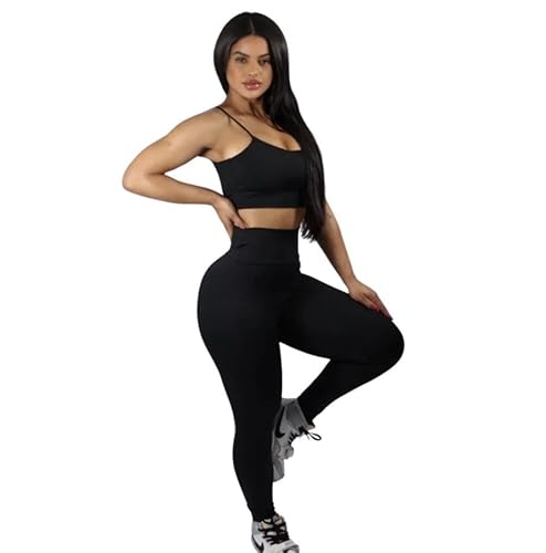 Conjunto Fitness Feminino, TOP e Legging, BLACKOUT (Zero transparência).