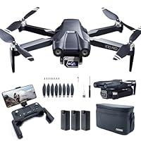 Drone GPS con telecamera 4K, tempo di volo lungo 90 min, raggio di controllo lungo 1000 m, ritorno automatico, follow automatico, motore brushless, quadricottero RC CHUBORY X10 PRO per principianti