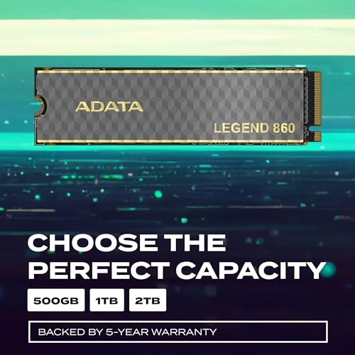Image of ADATA 2TB Legend 860 PCIe Gen4 x4 M.2 2280 SSD Solid State Disk
