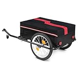 Ktaxon Bike Trailer Foldable Bicycle Trailer with Detached Cover, Quick Release Wheel, Anti-Rust Steel Frame and Universal Trailer Hitch, Bike Cargo Trailer for Moving Houses, Camping and Shopping