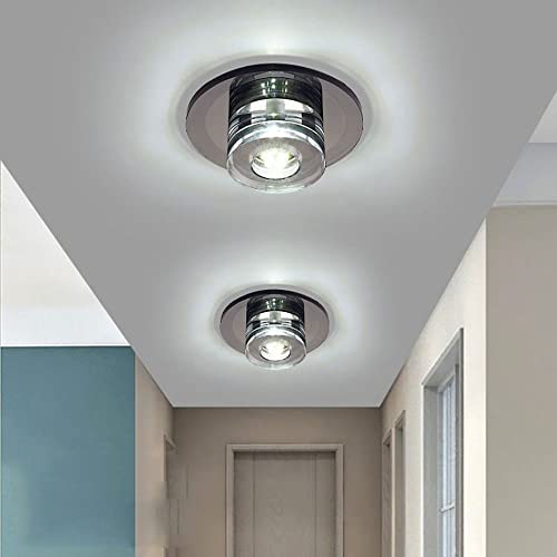 Usmjqvz (6Pack Modern Black Led Recessed Downlight, Crystal Ceiling Baffle Trim Corridor Aisle Led Recessed Lighting Recessed Spotlight #TOP2