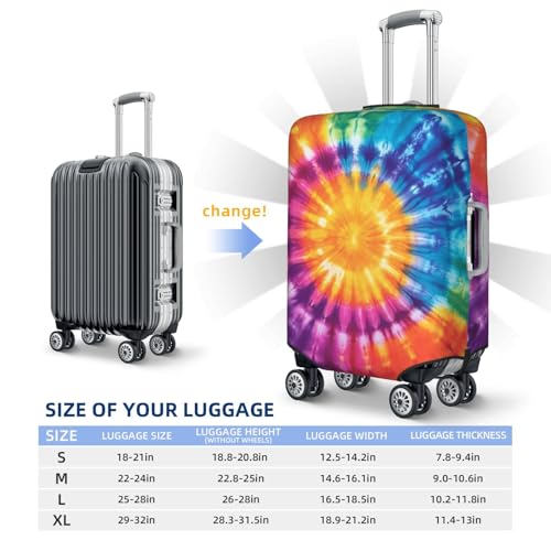 Colorful Tie Dye Print Travel Luggage Cover Elastic Baggage Protector Fits 29-32 Inch Luggage4
