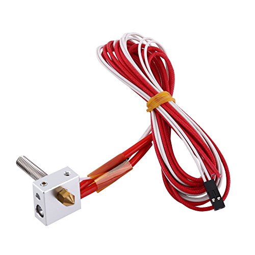 Extrusora MK8 de 1,75 Mm a 0,4, Anet A8 Hotend Adim3d Impresora Hotend Mm Boquilla Filamento de Garganta Bloque Calefactor Termistor Kit de Extremo Caliente para Impresora Tridimensional Cover