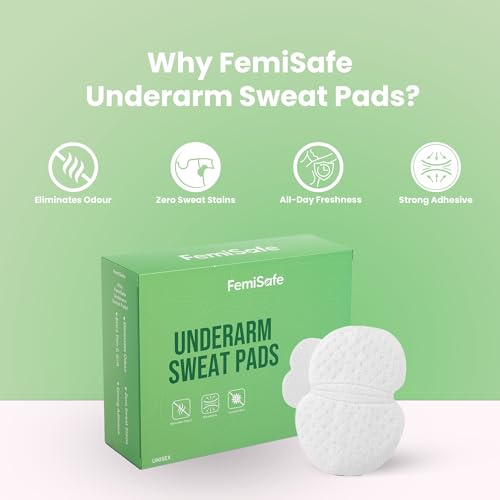Image of FemiSafe Unisex Underarm Sweat Pads | 14 Pads | Ultra-Absorbent & Odour-Free | Prevents Sweat Stains | Free Protection for All-Day Comfort