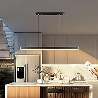 LED Hanglamp Eetkamer Lange Strip Tafel Hanglamp Dimbaar met Afstandsbediening Hanglamp Modern lineair ontwerp in hoogte verstelbare kroonluchter voor LED Hanglamp Eetkamer Lange Strip Tafel Hanglamp Dimbaar met Afstandsbediening Hanglamp Modern lineair ontwerp in hoogte verstelbare kroonluchter voor