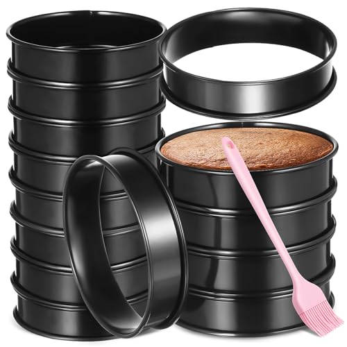 Double Rolled Stainless Steel Circle Baking Rings with Brush