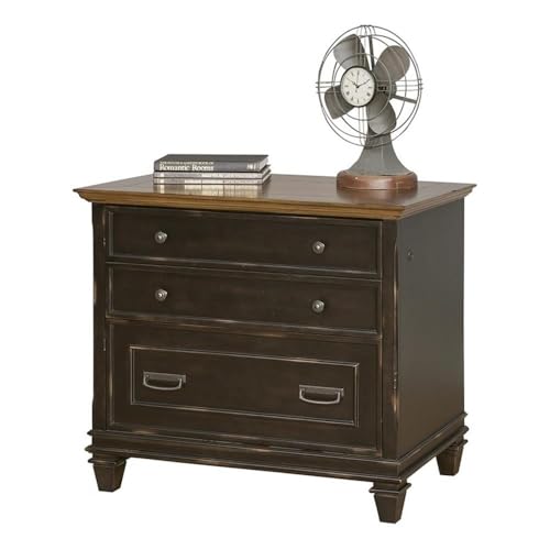 Hartford Wood Lateral File With Locking LegalLetter File Drawer Black product thumbnail 8