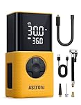 AstroAI L7S Tyre Inflator Portable Air Compressor Cordless Bike Pump with Digital Dual Values Display, 150 PSI Car Tyres Pump with LED Lights Air Pump for Cars, Motorcycles, Bikes, Balls