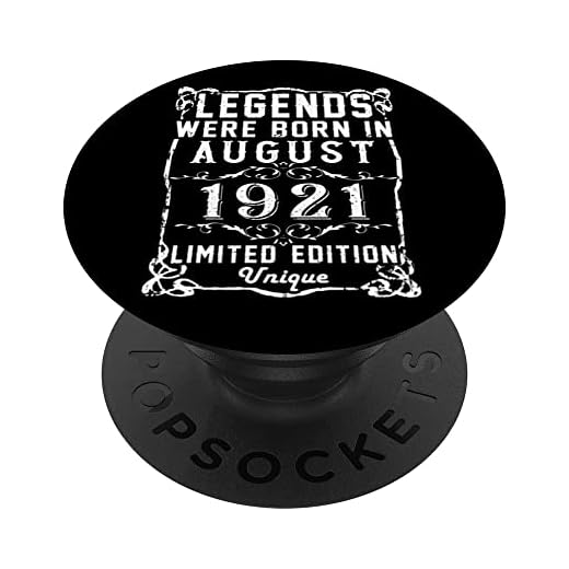 Cumpleaños Agosto 1921 Edición Limitada Regalo Legend August PopSockets PopGrip Intercambiable