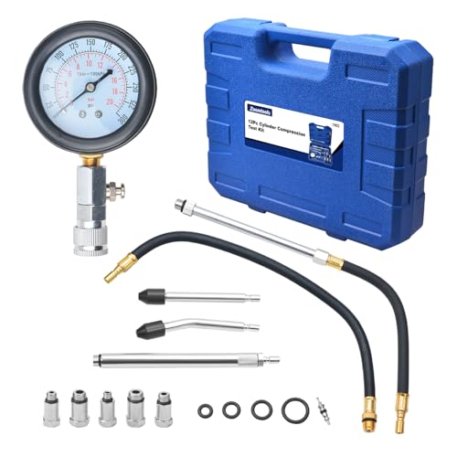 Zoomtools 11PCS Professional Engine Cylinder Compression Tester tools Kit, Petrol Fuel Pressure Gauge Diagnostic Tool, Compression Tester tools Set for Automotives and Motorcycles