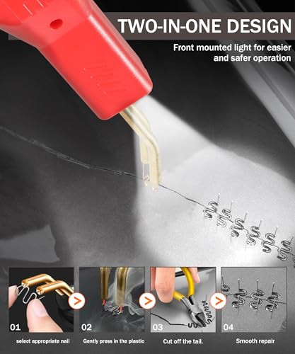 bylikeho Plastic Welder,Plastic Welder Kit Car Accessories Plastic Welding Kit,Bumper Repair Kit with 1000PCS Staples,Plastic Repair Welder Kit,Automotive Tools for Car and Motorcycle Plastic Repair - Thumbnail 6