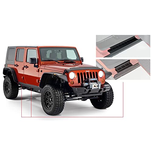 Bushwacker Trail Armor Side Rocker | 2-Piece Set, Black, Textured Finish | 14012 | Fits 1997-2006 Jeep Wrangler, Works With Flat Or Oe/Factory Style Fender Flares #TOP23
