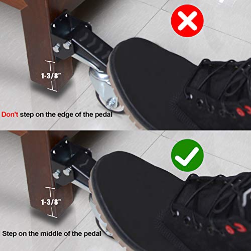 Spacecare Workbench Casters Heavy Duty Retractable Casters，600 Lbs Capacity Set Of 4 Stepdown Casters Wheels Or Workbenches Tables And Equipments，Side Mounted Adjustable Table Casters #TOP4