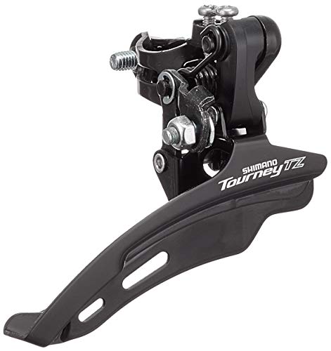 Shimano FD-TZ500 6-speed MTB front derailleur, down swing, top pull, 28.6mm, 66-69, 42T, Standard, One