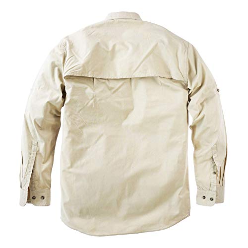 Vent Back Adventure Long Sleeve Shirt for Men, 100% Cotton - Stone - X-Large3