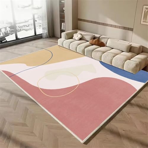 QGYFRE Alfombras De Pasillo Rosa Habitacion 80x100CM Alfombra termica Salon Minimalista Moderna Azul Home