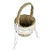 Naisicatar - Cesta de arpillera vintage para niña, estilo rústico, para ceremonia...