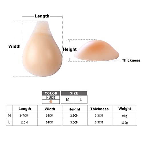 Yldzdq Adhesive Bras, Silicone Sticky Bra Invisible Stick On Bra For Women To Push Up Breasts Quickly. (Spoon Large Size For D/Dd/E Cup) #TOP6