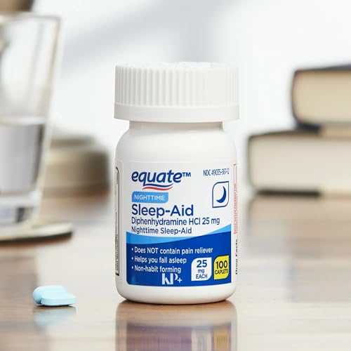Sleep Aid Caplets 25 mg | Diphenhydramine HCl | Nighttime Sleep-Aid | Non-Habit Forming | 100 Count | (Pack of 1)