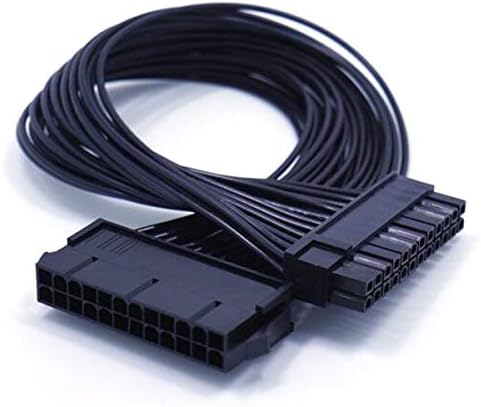 OPSFALCON ATX 24 Pin Motherboard Power Extension Cable, 12.6 Inches / 32cm, Internal PC PSU ATX 24 Pin Male to Female Extension Power Cable