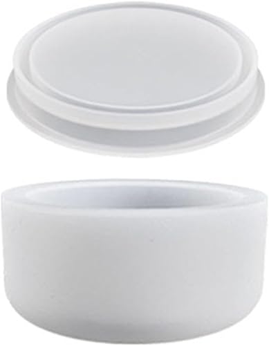 Molde de silicona para tarros de almacenamiento con tapa, juego de moldes para manualidades de resina, cemento, hormigón y yeso 3 #