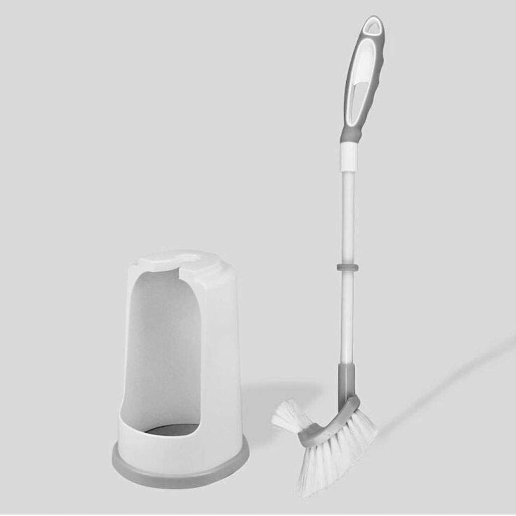 Toilet Brush Plastic Toilet Brush Set Toilet Brushes and Holders Bathroom WC Toilet Brush Long Handle Loo Brush Scrubber for Home Bathroom
