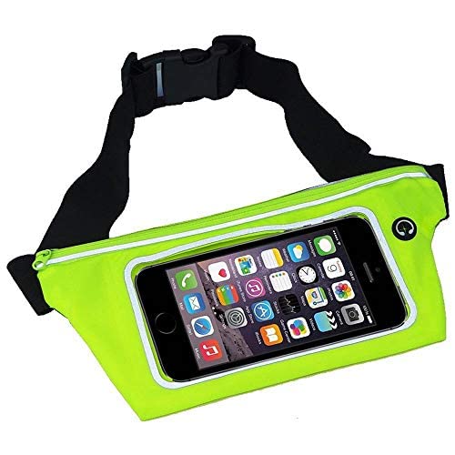Pochete cinto porta celular fitness Corrida até 5.5 Pol Impermeável VERDE CLARO CBRN02030