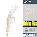 OCEAN CAT 10 Packs Sabiki Shrimp 5 Hooks Glow Saltwater String Hook Fishing Luer Bait Rig Tanckle (Shrimp, 6#)
