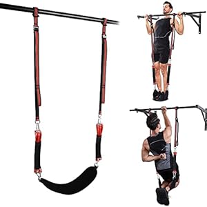 EXODIOS 120-840Lbs Pull Up Assistance Bands Heavy Duty, Adjustable Weight/Size with Fabric Feet/Knee Rest, Pull up…