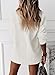 Wenrine Damen Pullover Winter Langarm V-Ausschnitt Strickpullover Sexy Lose Einfarbig(Weiß,S)