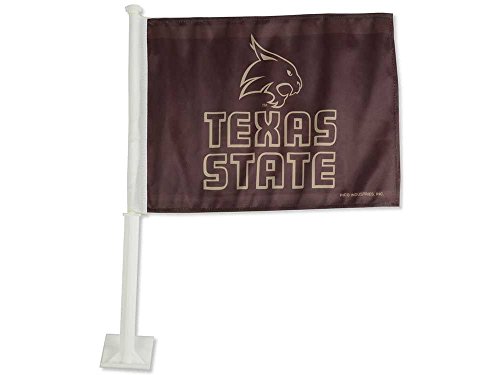 Rico Industries NCAA Texas State Bobcats Standard Double Sided Double Sided Car Flag - 16