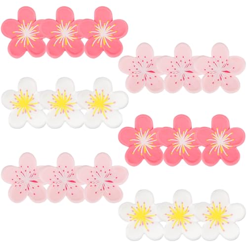 Imanes decorativos de flores rosa, pack de 18 miniatura 2